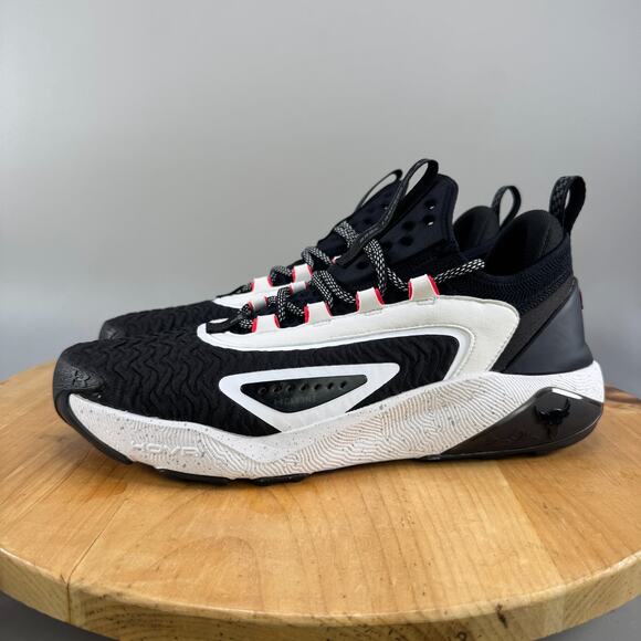 Under Armour Project‎ Rock 7 Mens Size 12 Shoes Black White Racer Red Training main image 6